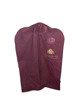 Milano Fashions Ltd. Burgundy Gold Garment Bag One Size